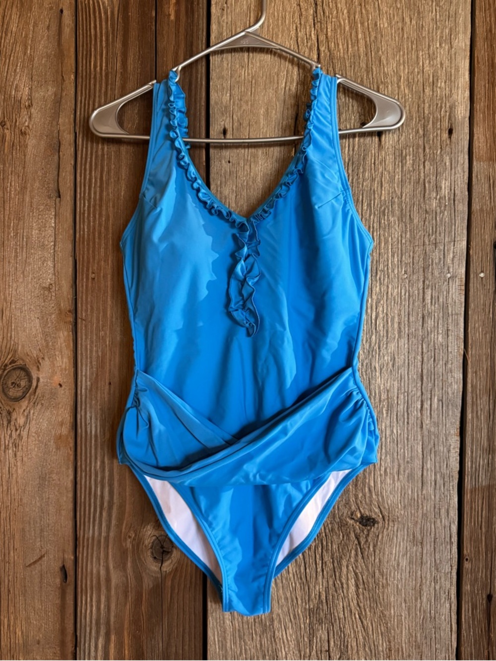 SweetHoney Bright Blue Ruffle One-Piece Swimsuit